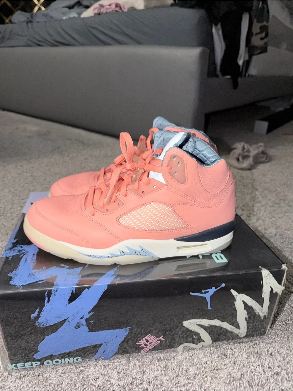 Mens Pink High-Top Athletic Sneakers